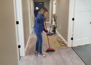 Woman Cleaning Hospital Floors in Idaho Falls
