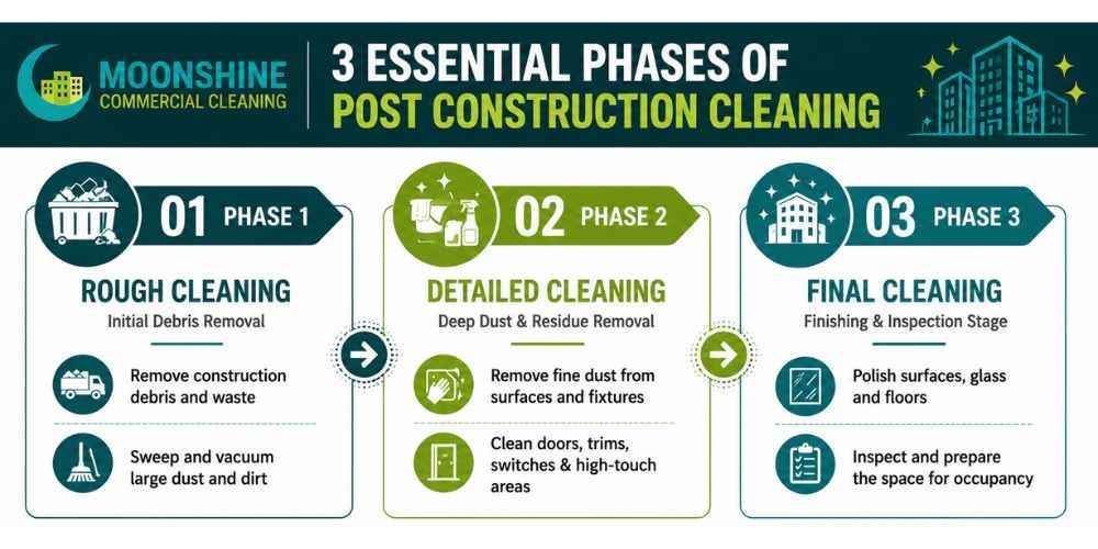 3 Essential Phases of Post Construction Cleaning