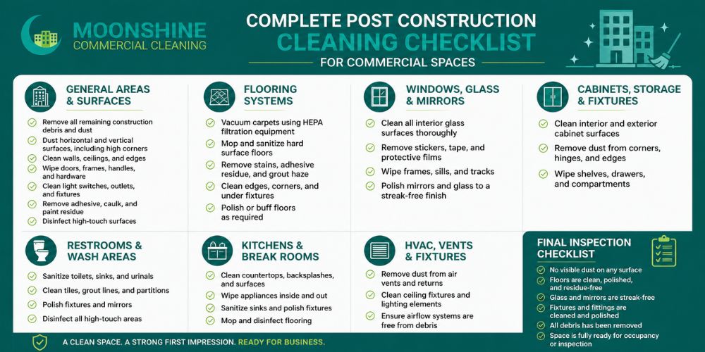 Complete Post Construction Cleaning Checklist