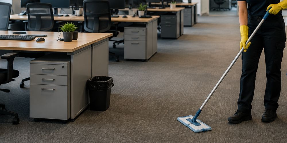 Professional office cleaning services in an Idaho Falls commercial workspace