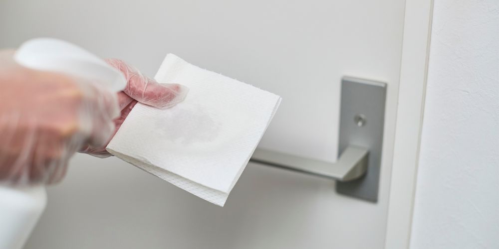 disinfecting door handles