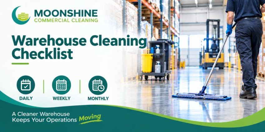 Warehouse cleaning checklist with professional floor cleaning